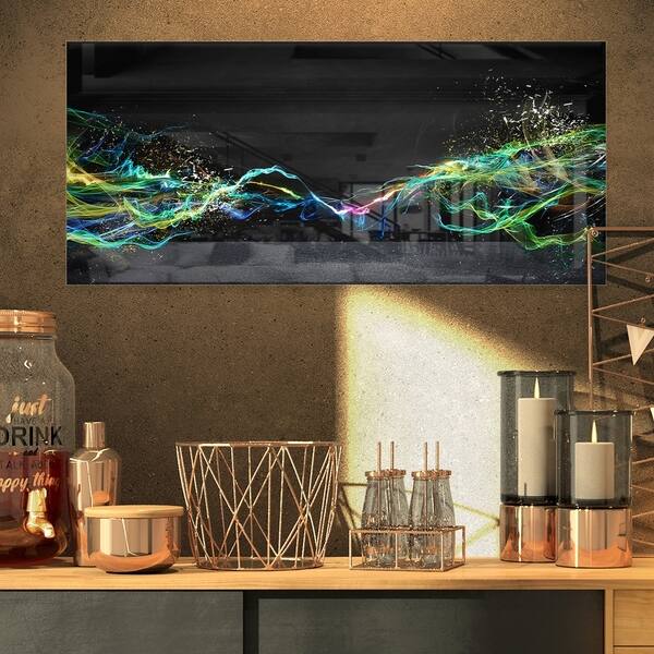 Shop Designart Abstract Motion Banner Contemporary Metal Wall