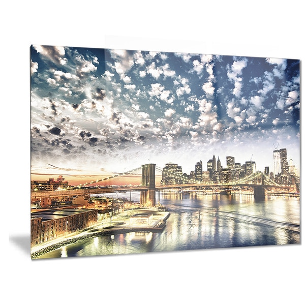 Cityscape Wall Art designart 'new york city' manhattan skyline' cityscape photo metal Cityscape Wall Art designart 'new york city' manhattan skyline' cityscape photo metal