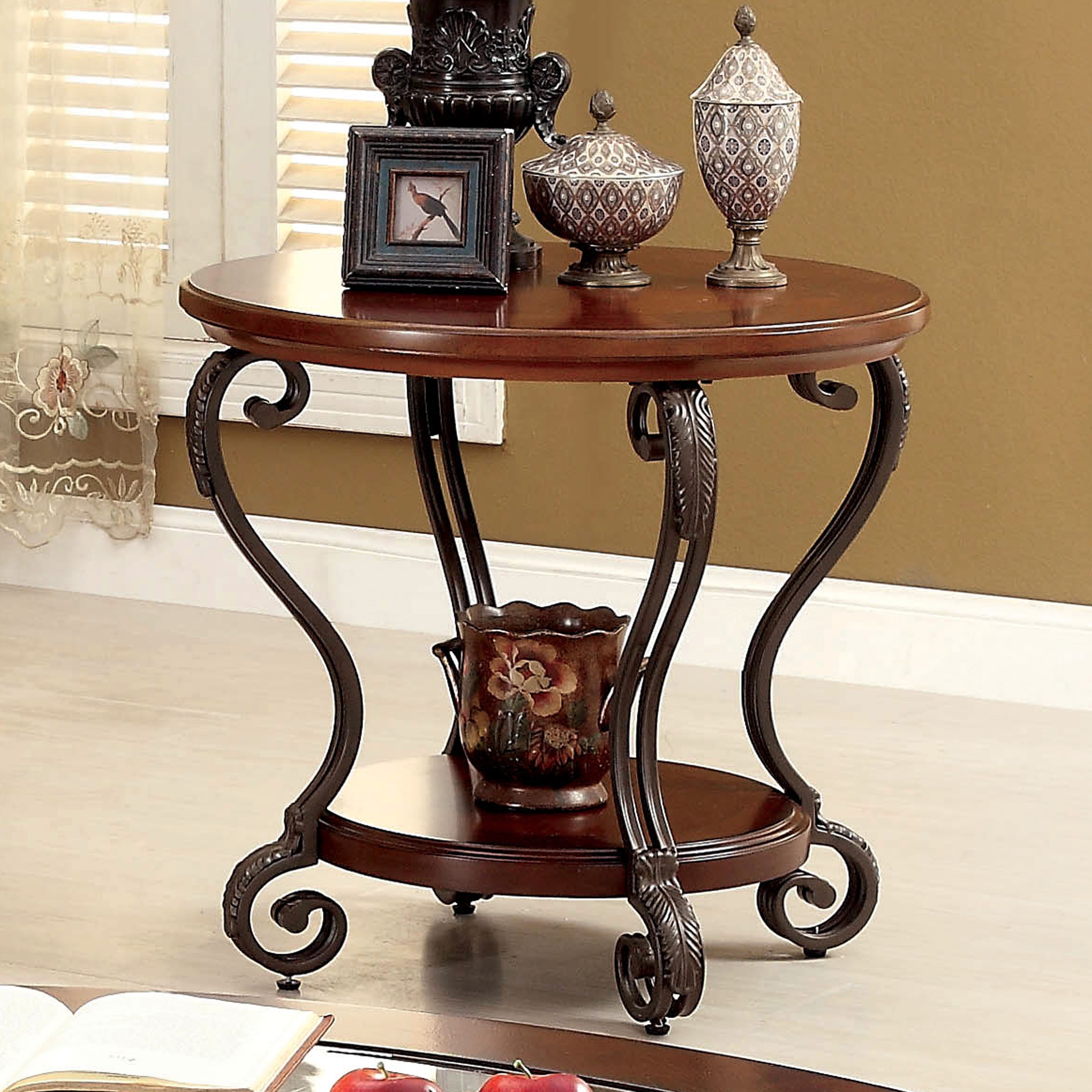 Copper Grove Finnich Elegant Round Top End Table Copper Grove Finnich Elegant Round Top End Table