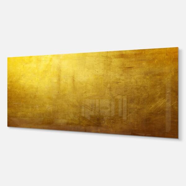 Designart Gold Texture Wallpaper Abstract Digital Art Metal Wall Art Overstock