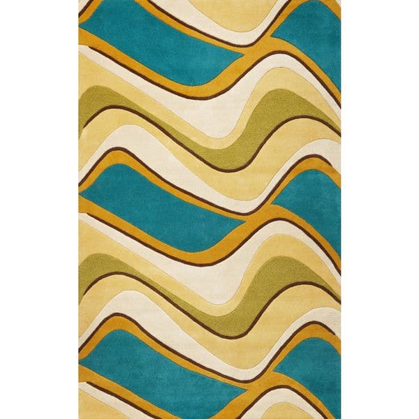 Eternity Lime/Teal Waves Rug 27" x 45" Bed Bath & Beyond 11871279