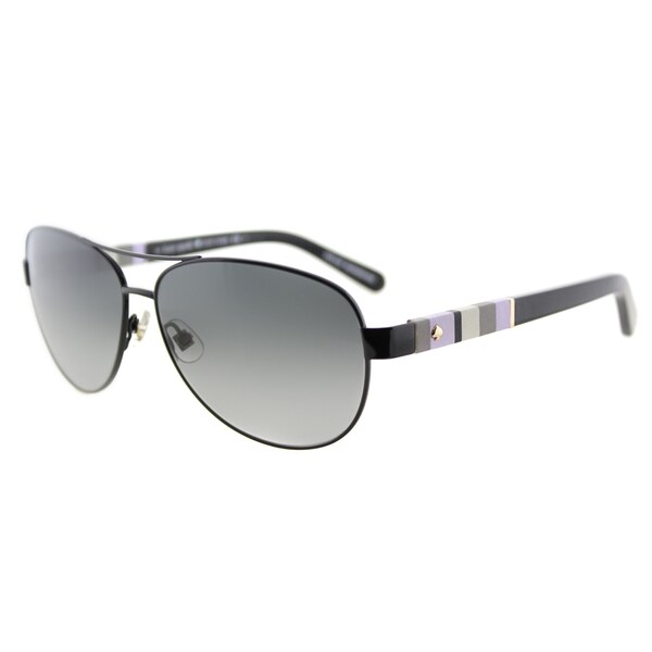 Kate Spade KS Dalia W92 Shiny Black Metal Aviator Grey Gradient Lens Sunglasses. Opens flyout.