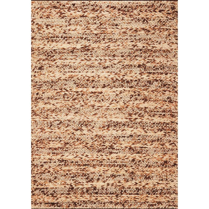 The Curated Nomad Casually Heathered Hand-woven New Zealand Wool Rug