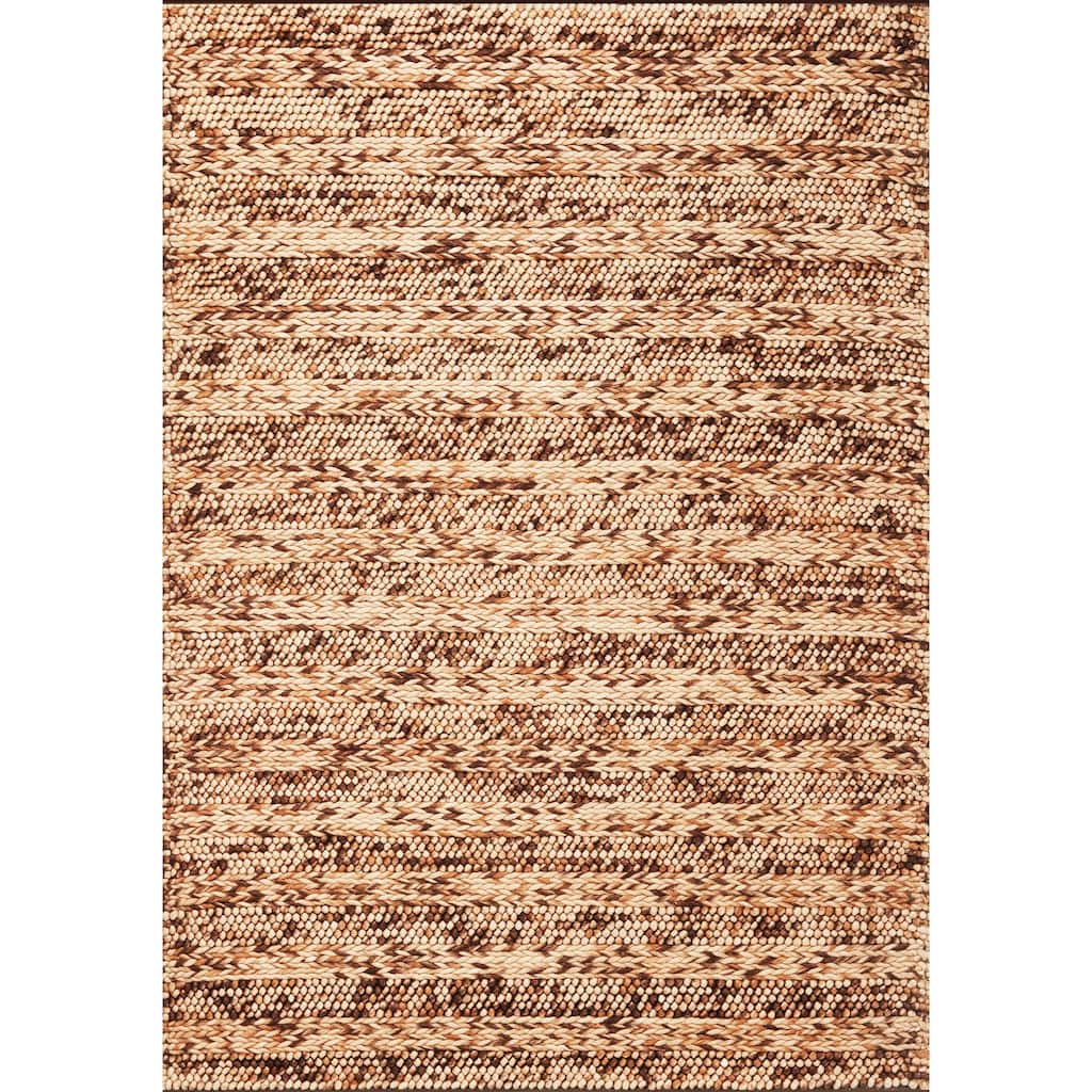 The Curated Nomad Casually Heathered Hand-woven New Zealand Wool Rug