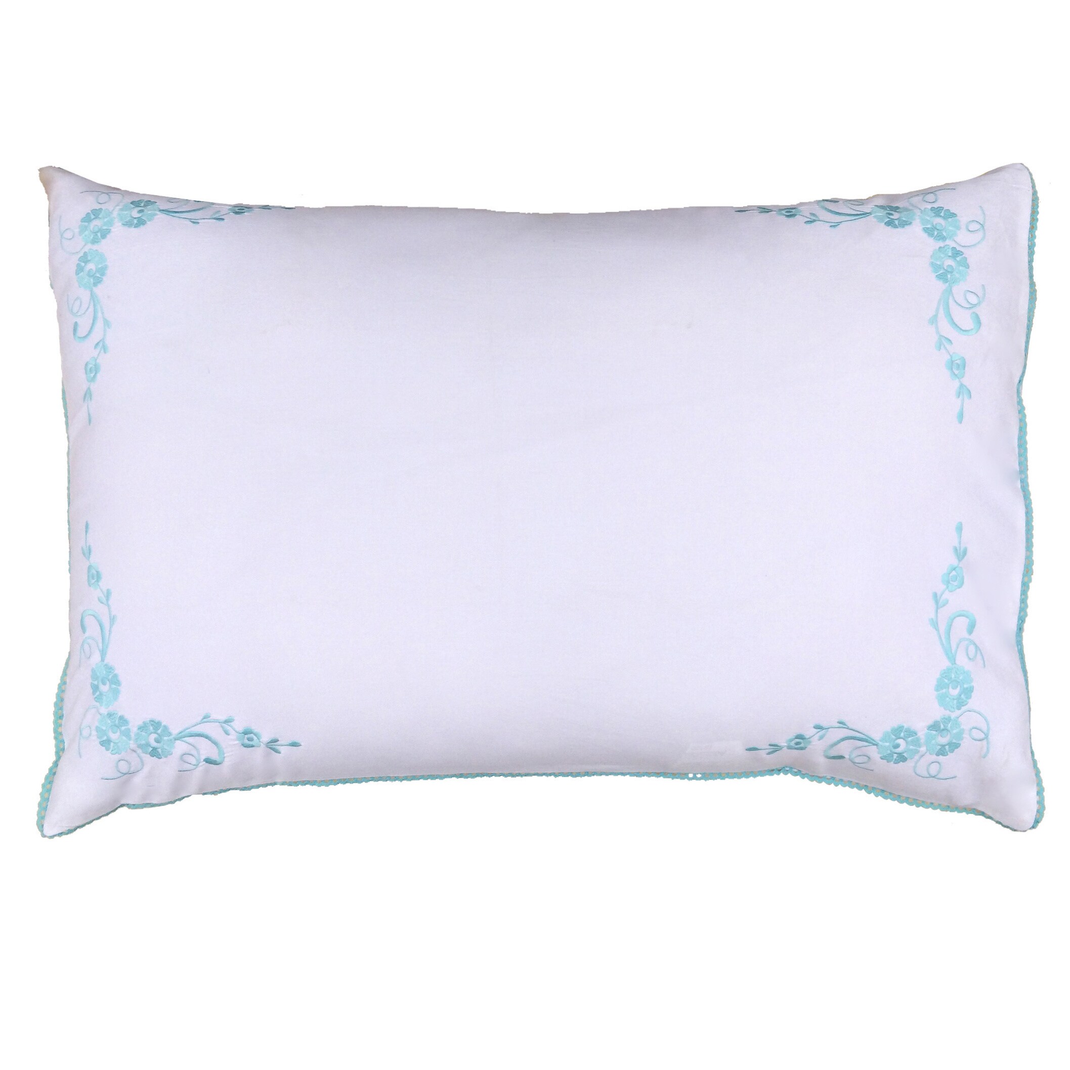 Shop 100 Percent Cotton Floral Embroidered Decorative Pillow Shams