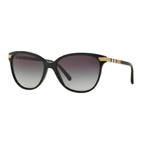 Burberry Women's BE4216 30018G Black Plastic Cat Eye Sunglasses