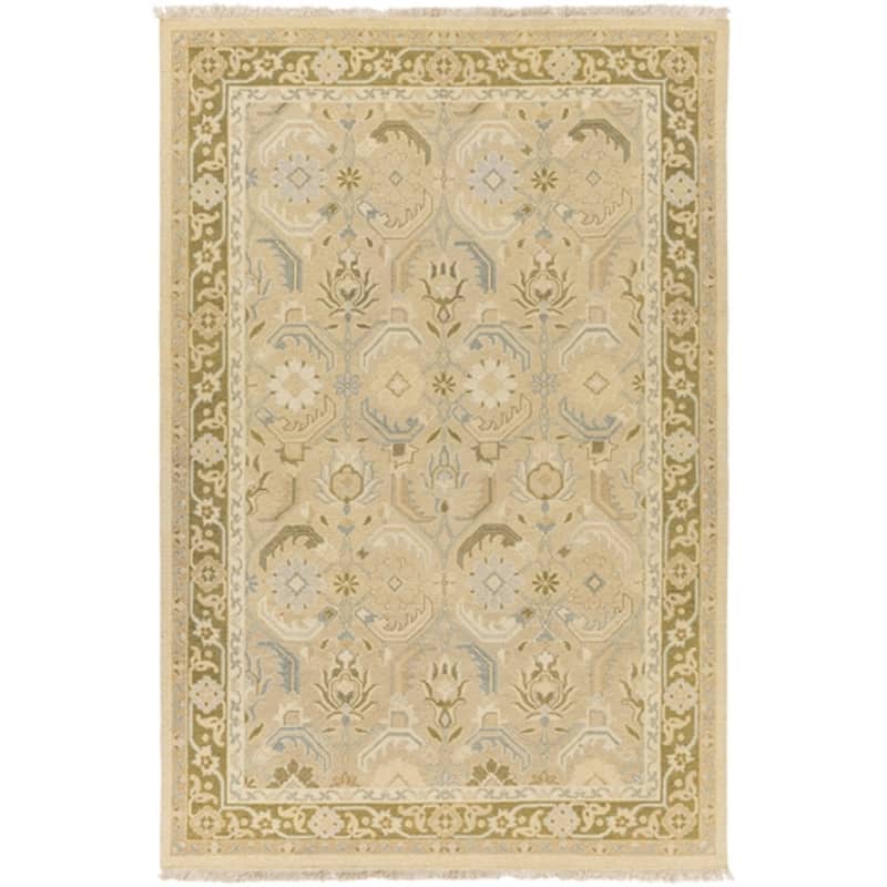 Hand-Knotted Kari Border New Zealand Wool Area Rug