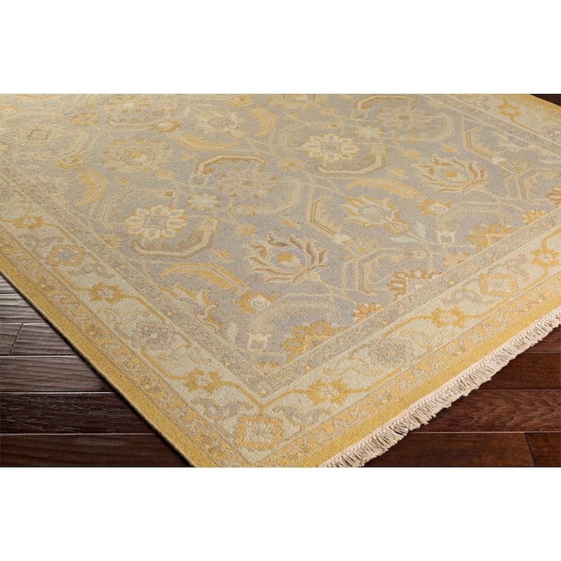 Hand-Knotted Kari Border New Zealand Wool Area Rug