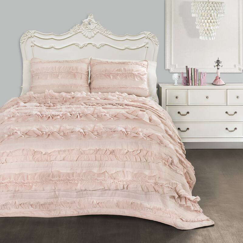 Gracewood Hollow Chitepo 3-piece Quilt Set - Pink - Full - Queen