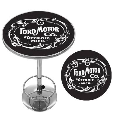 Ford Chrome Pub Table - Vintage 1903 Ford Motor Co.