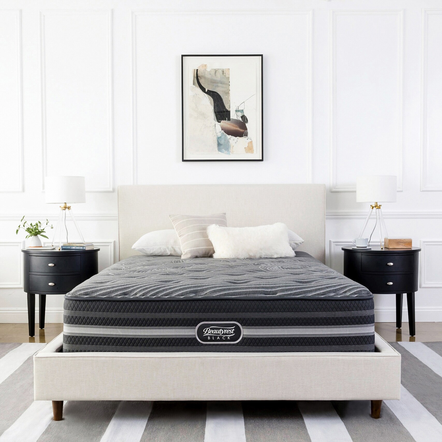 Shop Beautyrest Black Katarina Plush Pillow Top Queen Size