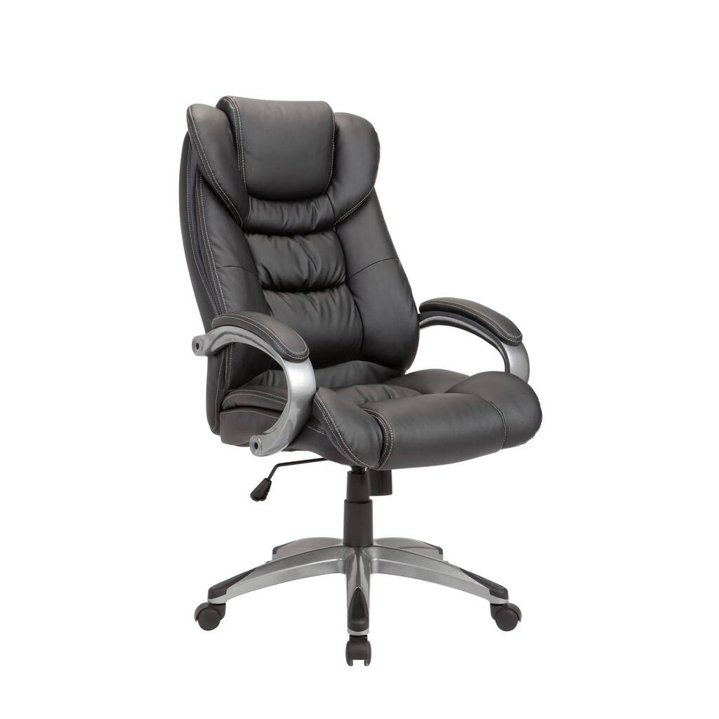 Black Powder-coated Adjustable Swivel Office Chair