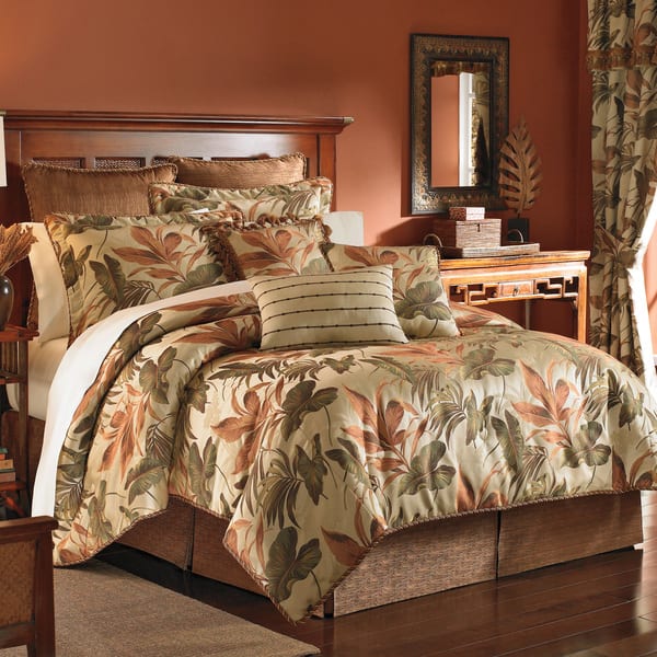 Shop Croscill Bali Tropical Jacquard Woven 4 Piece Comforter Set