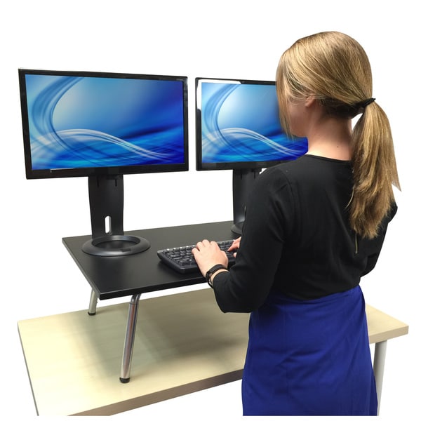 Shop Executive Stand Steady Black 2monitor Standup Desk Converter