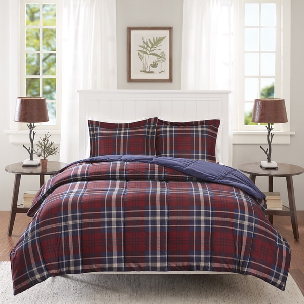 Carbon Loft Sterling Plaid Down Alterntative Comforter Mini Set