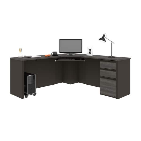 Shop Bestar Prestige 3 Drawer Corner Desk On Sale Free