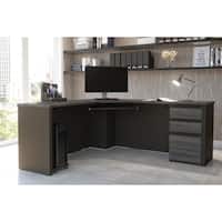Bestar Hampton Corner Workstation Desk Free Shipping Today Bestar Prestige 3 Drawer Corner Desk