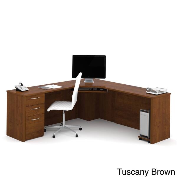 Shop Black Friday Deals On Bestar Embassy Corner Desk On Sale Overstock 11877851 Dark Chocolate