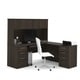 preview thumbnail 5 of 14, Bestar Embassy 71" L-shaped desk with hutch Dark Chocolate