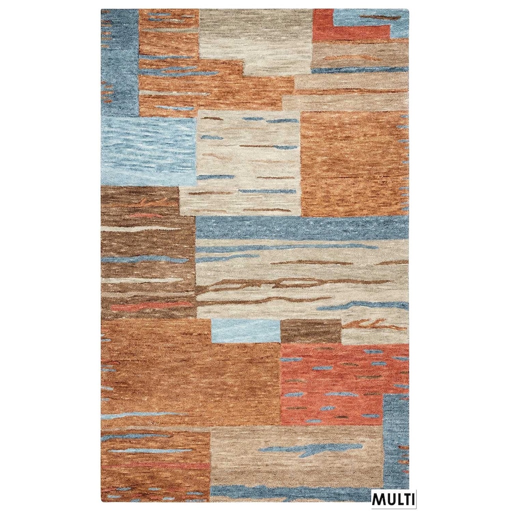 Alora Decor Napoli Multi-color Blocked Accent Rug