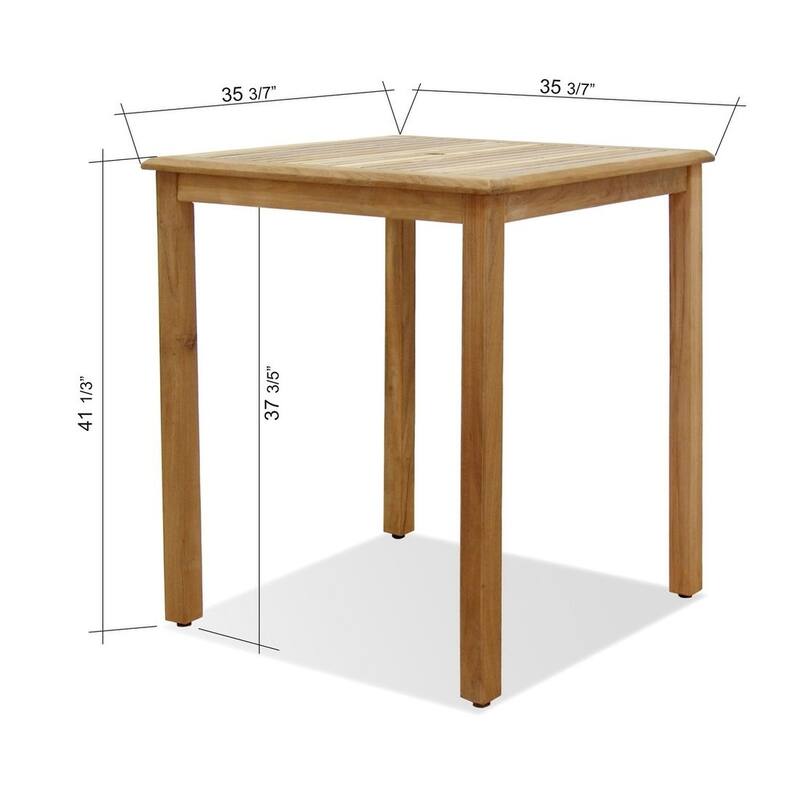 Amazonia Hartford Classic 5 piece Teak Square Bar Set - 5 Piece