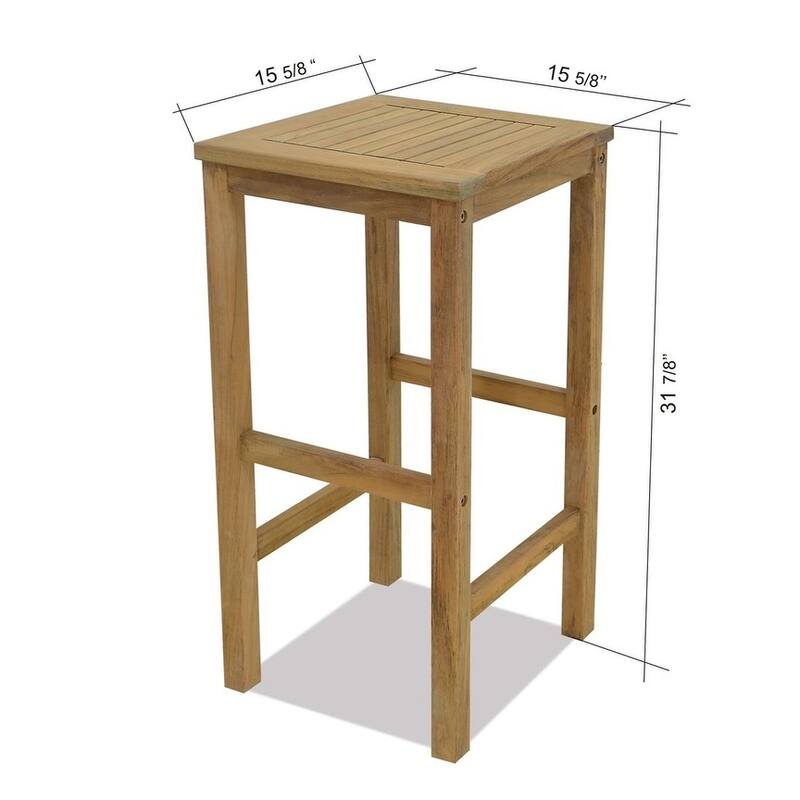 Amazonia Hartford Classic 5 piece Teak Square Bar Set - 5 Piece