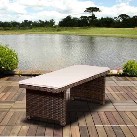 Atlantic Modena Brown 2-seater Patio Backless Bench