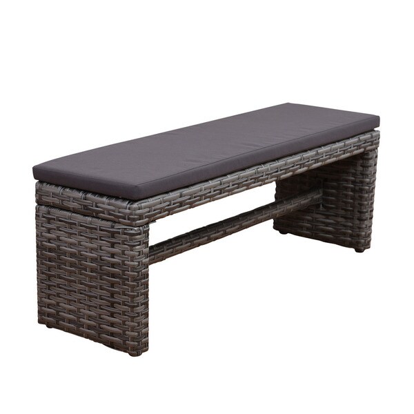 backless wicker bench