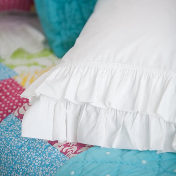 200 Thread Count French Ruffle Pillowcase Set