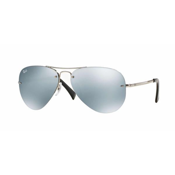 ray ban mirrored rimless sunglasses