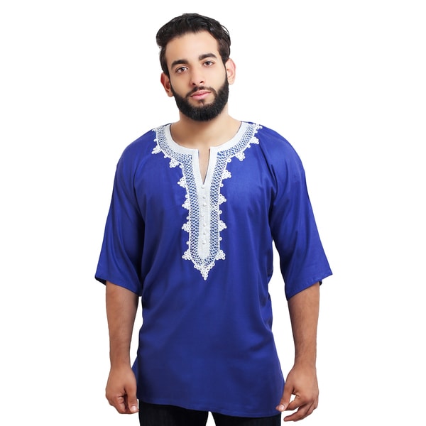 Moroccan Breathable Fiber Cotton Handmade Embroidery Men's Ethnic ...