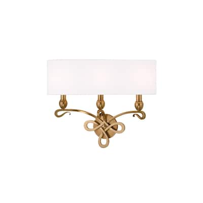 Hudson Valley Pawling 3 Light Brass Wall Sconce