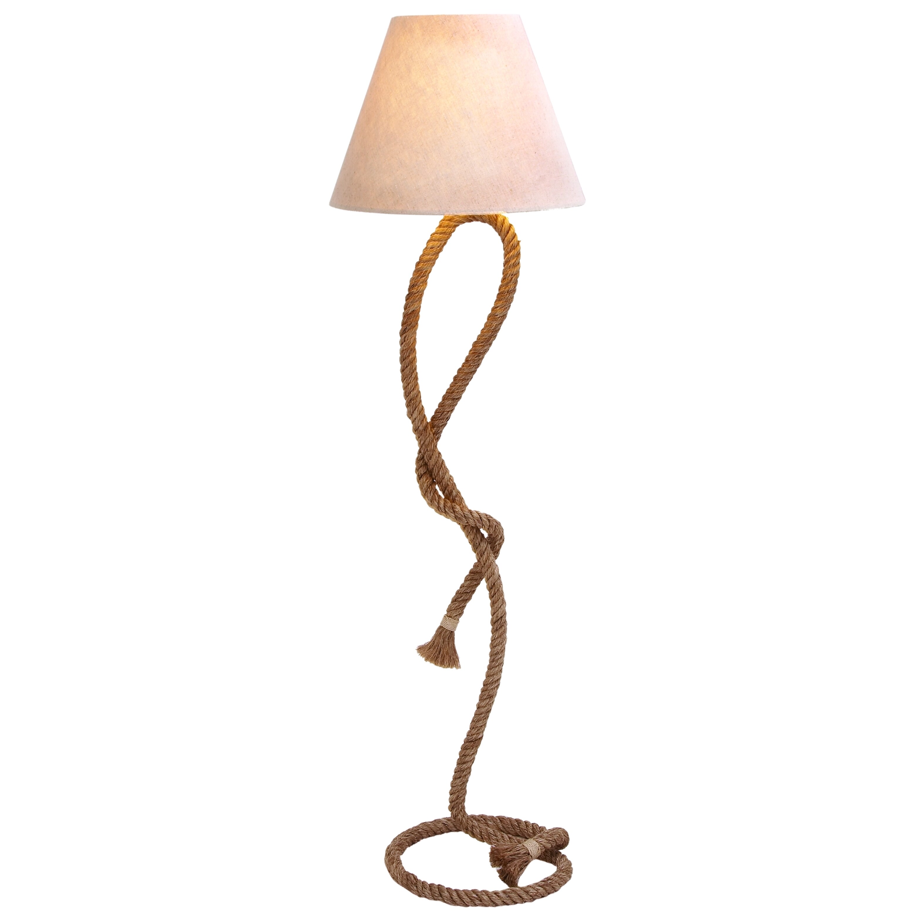 Shop Coastal 63 Inch Jute Rope And Iron Floor Lamp By Studio 250
