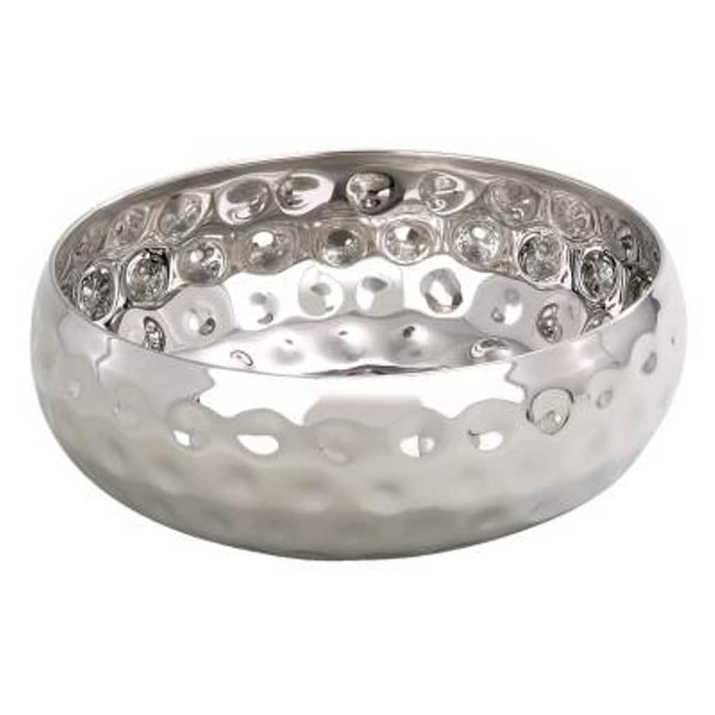 Heim Concept 12" Bolt Hammered Stainless Steel Salad Bowl