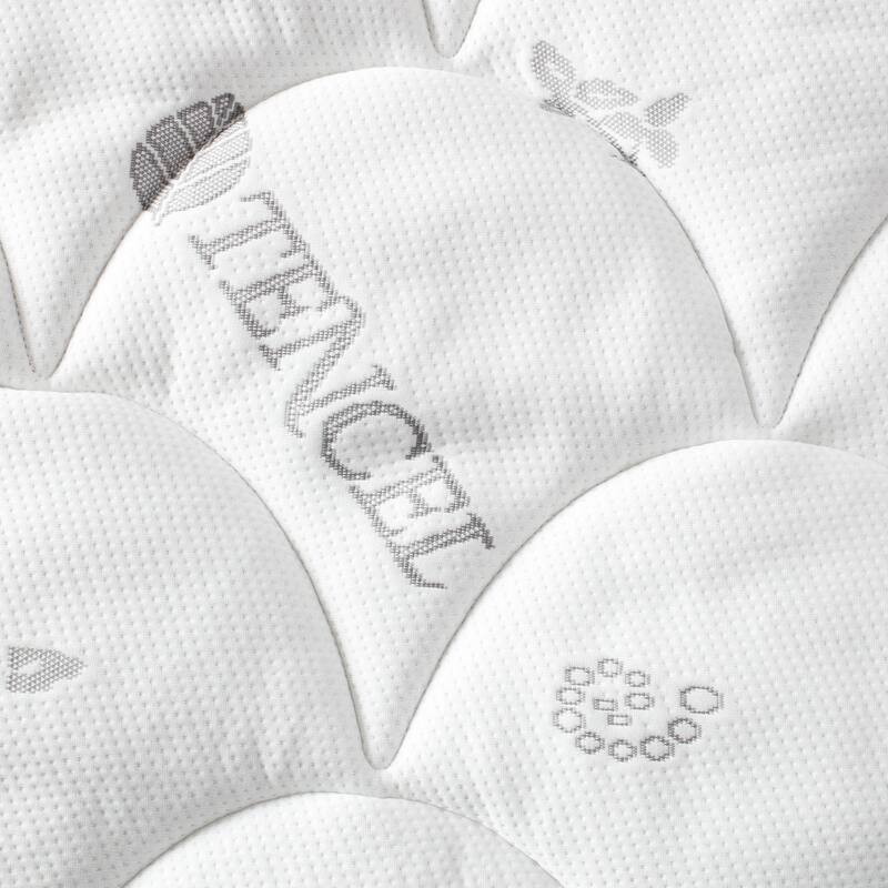 Twin XL Dorm University Soft Spa Luxe Plush Cool Touch Tencel Blend Mattress Pad - White
