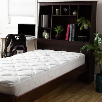 Twin XL Dorm University Soft Spa Luxe Plush Cool Touch Tencel Blend Mattress Pad - White