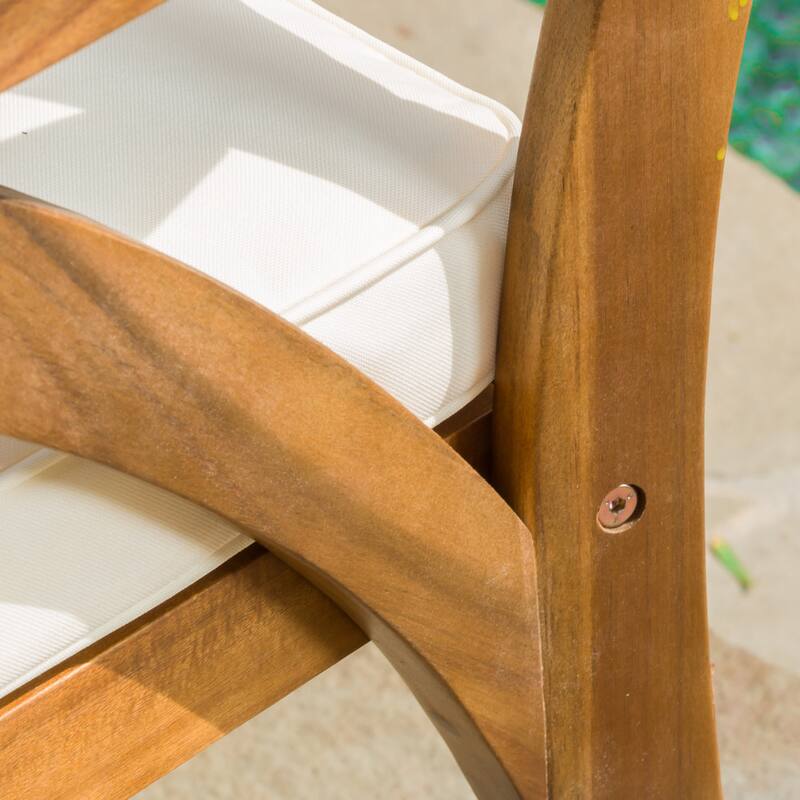 Hermosa 7 Piece Acacia Wood Dining Set by Christopher Knight Home