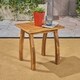 Lucca Outdoor Acacia Wood Side Table by Christopher Knight Home - Thumbnail 1