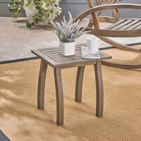 Lucca Outdoor Acacia Wood Side Table by Christopher Knight Home