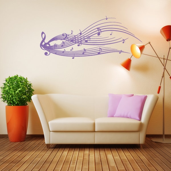 Style & Apply Music Staff Vinyl Wall Decal Free Shipping On Orders