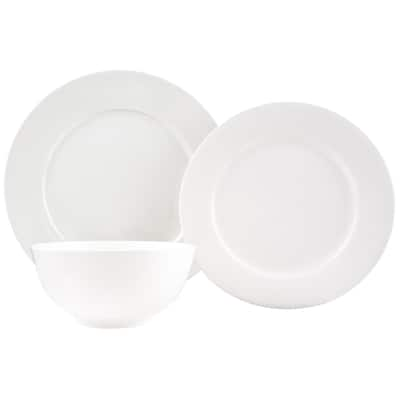 Pure Vanilla Bone China 18-Piece Dinner Set