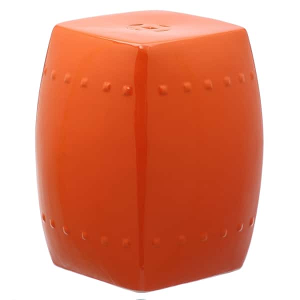 slide 2 of 3, SAFAVIEH Villa Orange Ceramic Decorative Garden Stool