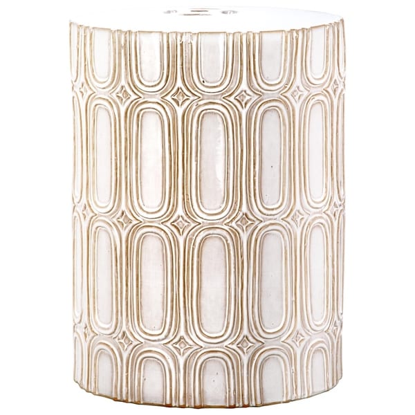 Safavieh Melody Cream Ceramic Decorative Garden Stool. Opens flyout.