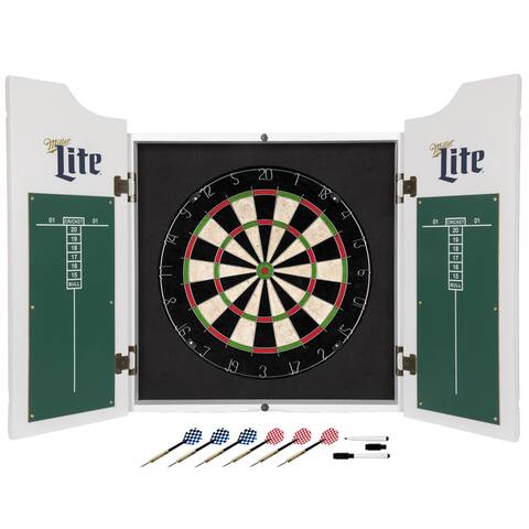 Vintage Miller Lite Dartboard Set with Chalk Board Scoreboads