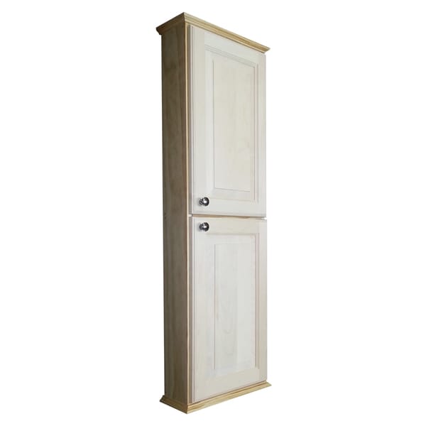 Ashton Series Unfinished Wood Wall Cabinet with 4 Adjustable Glass ...