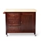 preview thumbnail 12 of 13, Simple Living Macaulay Natural Rubberwood Rolling Kitchen Island Cart