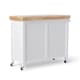 preview thumbnail 6 of 13, Simple Living Macaulay Natural Rubberwood Rolling Kitchen Island Cart