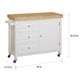preview thumbnail 10 of 13, Simple Living Macaulay Natural Rubberwood Rolling Kitchen Island Cart