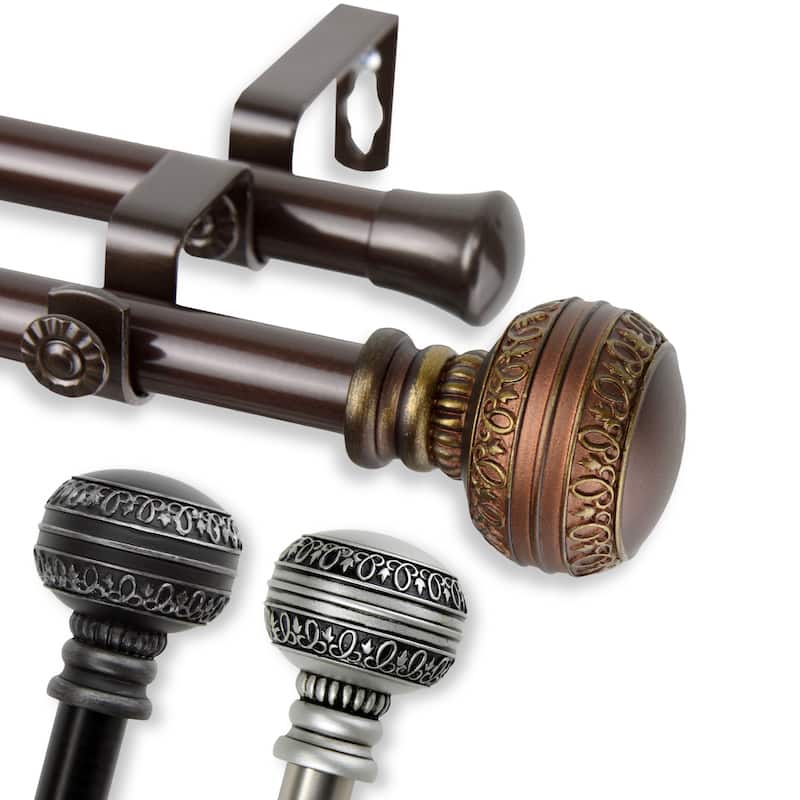 InStyleDesign Helena Adjustable Double Curtain Rod