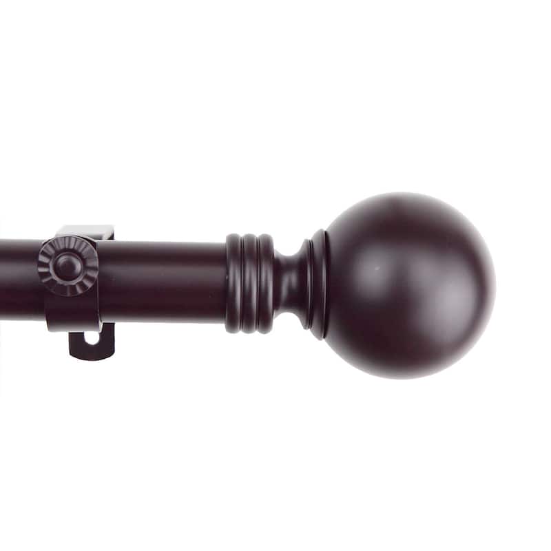 InStyleDesign Sphere 1-inch Adjustable Drapery Rod 160-240 inch - 160 to 240 inch - Mahogany